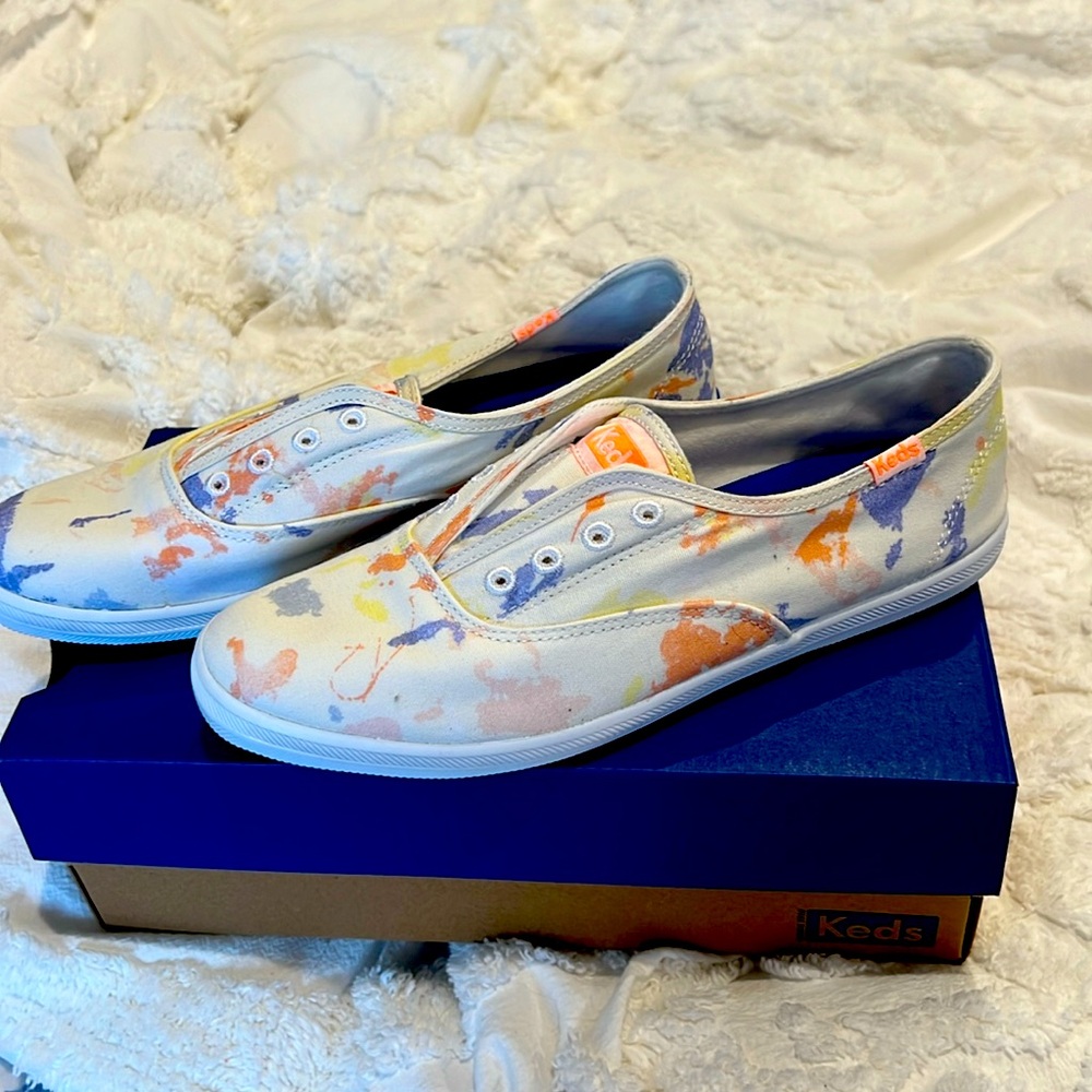 Keds, multicolor/tie-dye kids women’s size 7 , brand new with tags